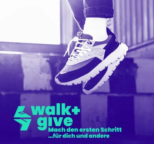 Visual für Walk+Give Kampagne