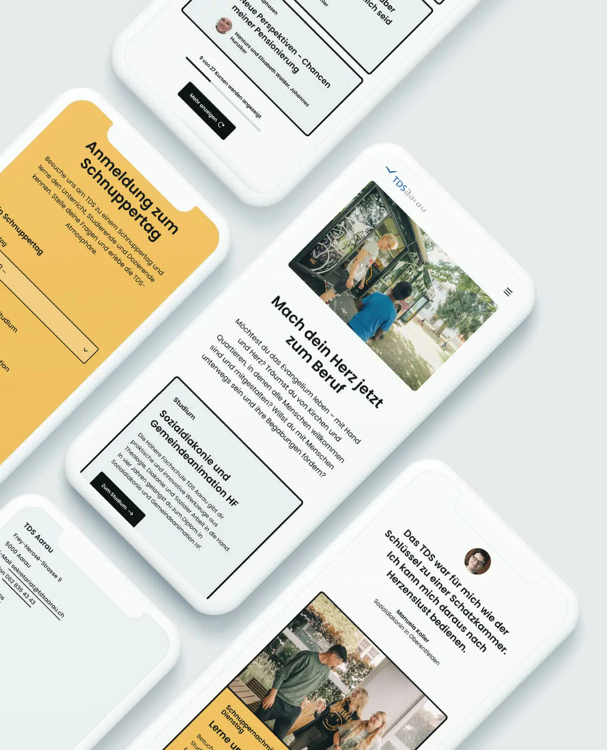 Mockup Mobile Website TDS Aarau